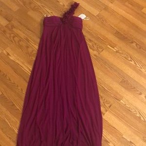 Betsy and Adam magenta prom/formal dress